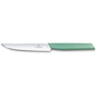  Нож кухонный Victorinox Swiss Modern (6.9006.1241) стальной столовый для стейка лезв.120мм прямая заточка мятный 
