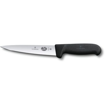  Нож кухонный Victorinox Fibrox (5.5603.16) стальной обвалочный лезв.160мм прямая заточка черный 