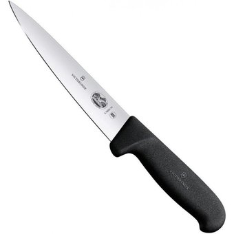  Нож кухонный Victorinox Fibrox (5.5603.16) стальной обвалочный лезв.160мм прямая заточка черный 