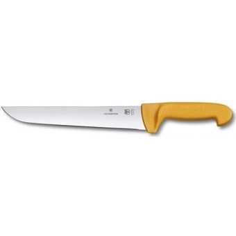  Нож кухонный Victorinox Swibo (5.8431.31) стальной разделочный для мяса лезв.310мм прямая заточка желтый 