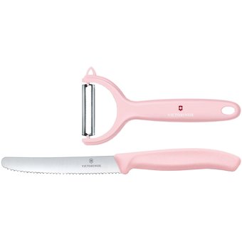  Набор ножей кухонных Victorinox Swiss Classic (6.7116.23L52) компл.:2шт овощеч. розовый карт.коробка 