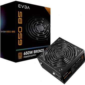  Блок питания EVGA 650 B5 220-B5-0650-V2 80 Plus Bronze 650W, Fully Modular, EVGA ECO Mode 