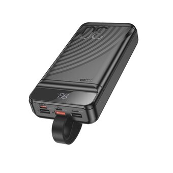  Аккумулятор внешний резервный HOCO J123B Element 22.5W+PD20W fully compatible power bank with digital display 30000mAh (чёрный) 