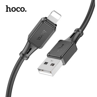  Дата-кабель HOCO X101 Assistant silicone charging Lightning, 1м (черный) 