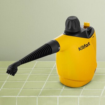  Пароочиститель KITFORT КТ-9140-1 черно-желтый 