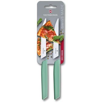  Набор ножей кухонных Victorinox Swiss Modern (6.9006.12W41B) компл.:2шт мятный блистер 