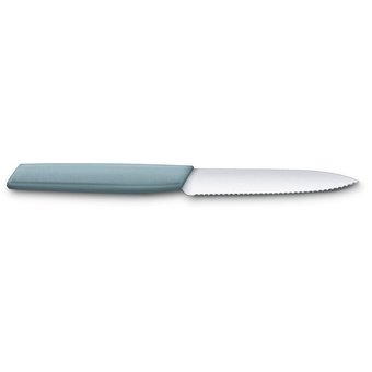  Нож кухонный Victorinox Swiss Modern (6.9006.10W21) стальной универсальный лезв.100мм серрейт. заточка мятный 