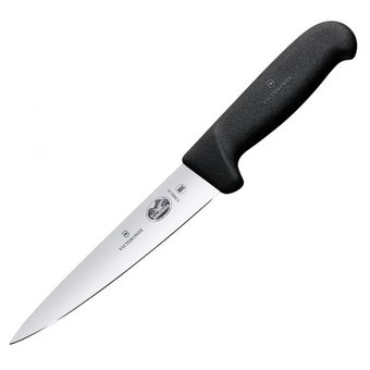  Нож кухонный Victorinox Fibrox (5.5603.18) стальной обвалочный лезв.180мм прямая заточка черный 
