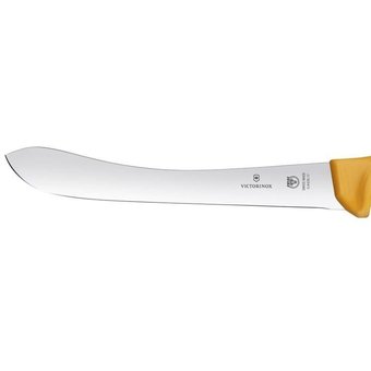  Нож кухонный Victorinox Swibo (5.8426.21) стальной разделочный для мяса лезв.210мм прямая заточка желтый 