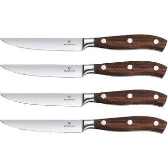  Набор ножей кухонных Victorinox Grand Maitre Steak (7.7240.4) компл.:4шт дерево подар.коробка 