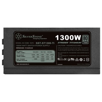  Блок питания Silverstone Strider Titanium SeriesSST-ST1300-TI v 2.0,1300W 80 Plus Titanium ATX PC Power Supply, Low Noise 135mm 