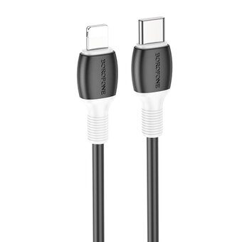  Дата-кабель BOROFONE BX84 Rise charging data cable Lightning 1м (чёрный) 