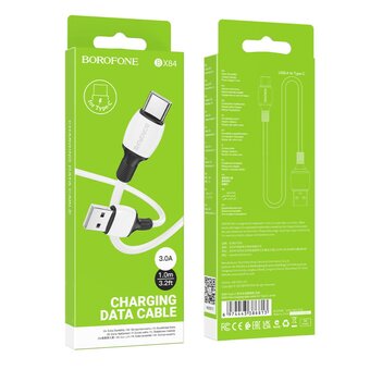  Дата-кабель BOROFONE BX84 Rise charging data cable Type-C 1м (белый) 