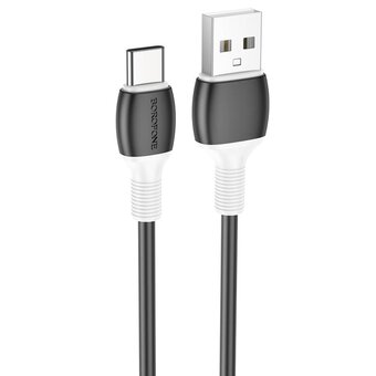  Дата-кабель BOROFONE BX84 Rise charging data cable Type-C 1м (черный) 