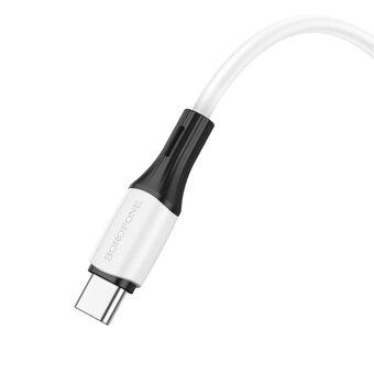 Дата-кабель BOROFONE BX79 silicone charging 60W Type-C to Type-C (белый) 