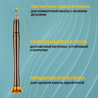  Наборная отвертка REXANT 12-4762 для точечных работ 25 предметов в чехле 