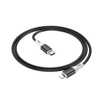  Дата-кабель BOROFONE BX79 PD silicone charging Lightning, 1м (черный) 
