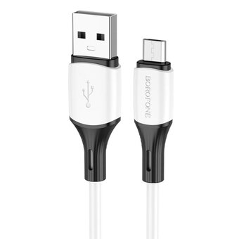  Дата-кабель BOROFONE BX79 BX79 silicone charging Micro, 1м (белый) 