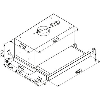  Встраиваемая вытяжка Brandt BHT2611B 