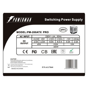  Блок питания POWERMAN PM-200ATX PRO 