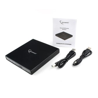  Привод Gembird DVD-USB-02 USB ext. пластик, черный RTL 