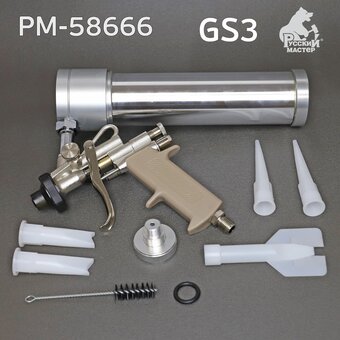  Пневмопистолет для герметиков Русский Мастер GS3 (РМ-58666) 