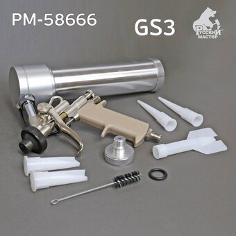  Пневмопистолет для герметиков Русский Мастер GS3 (РМ-58666) 