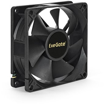  Вентилятор Exegate EX08025S3P EX283377RUS 80x80x25 мм, подшипник скольжения, 3pin, 1800RPM, 23dBA 