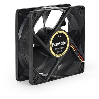  Вентилятор Exegate EX08025S3P EX283377RUS 80x80x25 мм, подшипник скольжения, 3pin, 1800RPM, 23dBA 