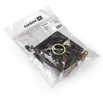  Вентилятор Exegate EX08025S3P EX283377RUS 80x80x25 мм, подшипник скольжения, 3pin, 1800RPM, 23dBA 