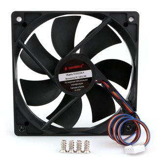 Вентилятор для корпуса Gembird (D12025SM-4) 120x120x25, втулка, 4 pin, провод 30 см 