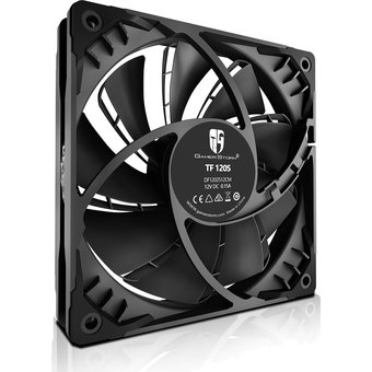  Вентилятор DEEPCOOL TF 120S Black 120x120x25мм (PWM, 500-1800 об/мин, черный) Retail BOX 