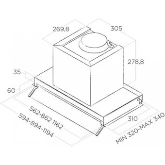  Вытяжка встраиваемая Elica Boxin IX/A/90 (PRF0181497) нерж 