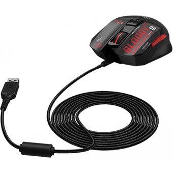  Мышь A4Tech Bloody W60 Max Mini черный оптическая (12000dpi) USB (9but) 