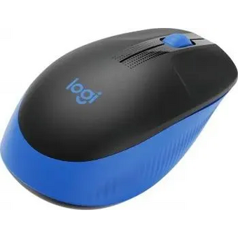  Мышь беспроводная Logitech M190 (910-005914) черный/синий (1000dpi) USB (2but) 
