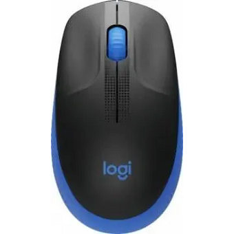  Мышь беспроводная Logitech M190 (910-005914) черный/синий (1000dpi) USB (2but) 