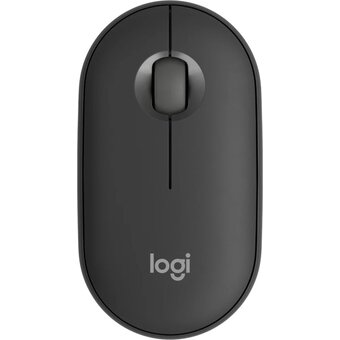  Мышь беспроводная Logitech Pebble M350S (910-007015) графитовый (1000dpi) silent BT/Radio USB (2but) 
