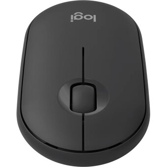  Мышь беспроводная Logitech Pebble M350S (910-007015) графитовый (1000dpi) silent BT/Radio USB (2but) 