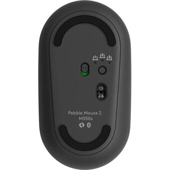  Мышь беспроводная Logitech Pebble M350S (910-007015) графитовый (1000dpi) silent BT/Radio USB (2but) 