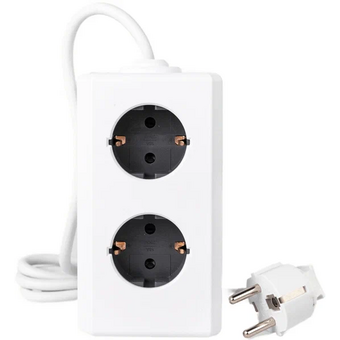  Удлинитель ROCKETSOCKET GNS5003 BiCube Extended 6 Euro 16A, 4 USB 3A+C с блоком 5В/3.1А, кабель 1,5м, белый 