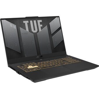  Ноутбук ASUS Tuf Gaming F17 FX707ZC4-HX095 (90NR0GX1-M006F0) i5-12500H 16Gb SSD 512Gb nVidia RTX 3050 4Gb 17,3 FHD IPS Cam 56Вт*ч No OS Серый 