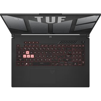  Ноутбук ASUS Tuf Gaming A17 FA707NU-HX070 (90NR0EF5-M00430) Ryzen 5 7535HS 16Gb SSD 1Tb nVidia RTX 4050 6Gb 17,3 FHD IPS Cam 90Вт*ч No OS Серый 