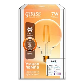  Умная лампа Gauss Smart Home G95 (1320112) E27 Wi-Fi 