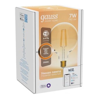  Умная лампа Gauss Smart Home G95 (1320112) E27 Wi-Fi 
