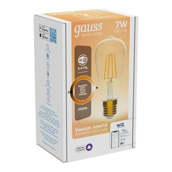  Умная лампа Gauss Smart Home ST64 (1290112) E27 Wi-Fi 