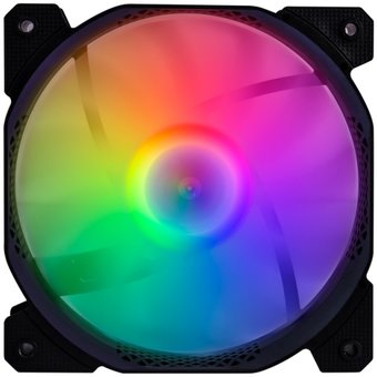  Вентилятор 1STPLAYER F1 F1-BK 120mm, LED 5-color, 1000rpm, 3pin, black, bulk 