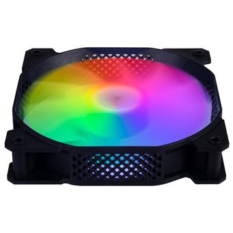  Вентилятор 1STPLAYER F1 F1-BK 120mm, LED 5-color, 1000rpm, 3pin, black, bulk 