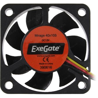  Вентилятор Exegate Mirage-S EX166186RUS 40x40x10 подшипник скольжения, 5500 RPM, 23dB, 3pin 
