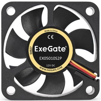  Вентилятор Exegate EX05010S2P EX283365RUS 50x50x10 мм, подшипник скольжения, 2pin, 4500RPM, 24dBA 