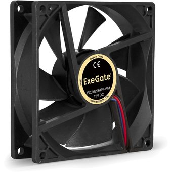  Вентилятор Exegate EX09225B4P-PWM EX288927RUS (92x92x25 мм, 2-Ball (двойной шарикоподшипник), 4pin, PWM, 29dBA) 